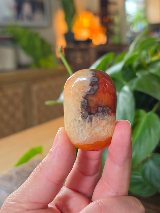 Carnelian Agate Palm Stone "B"