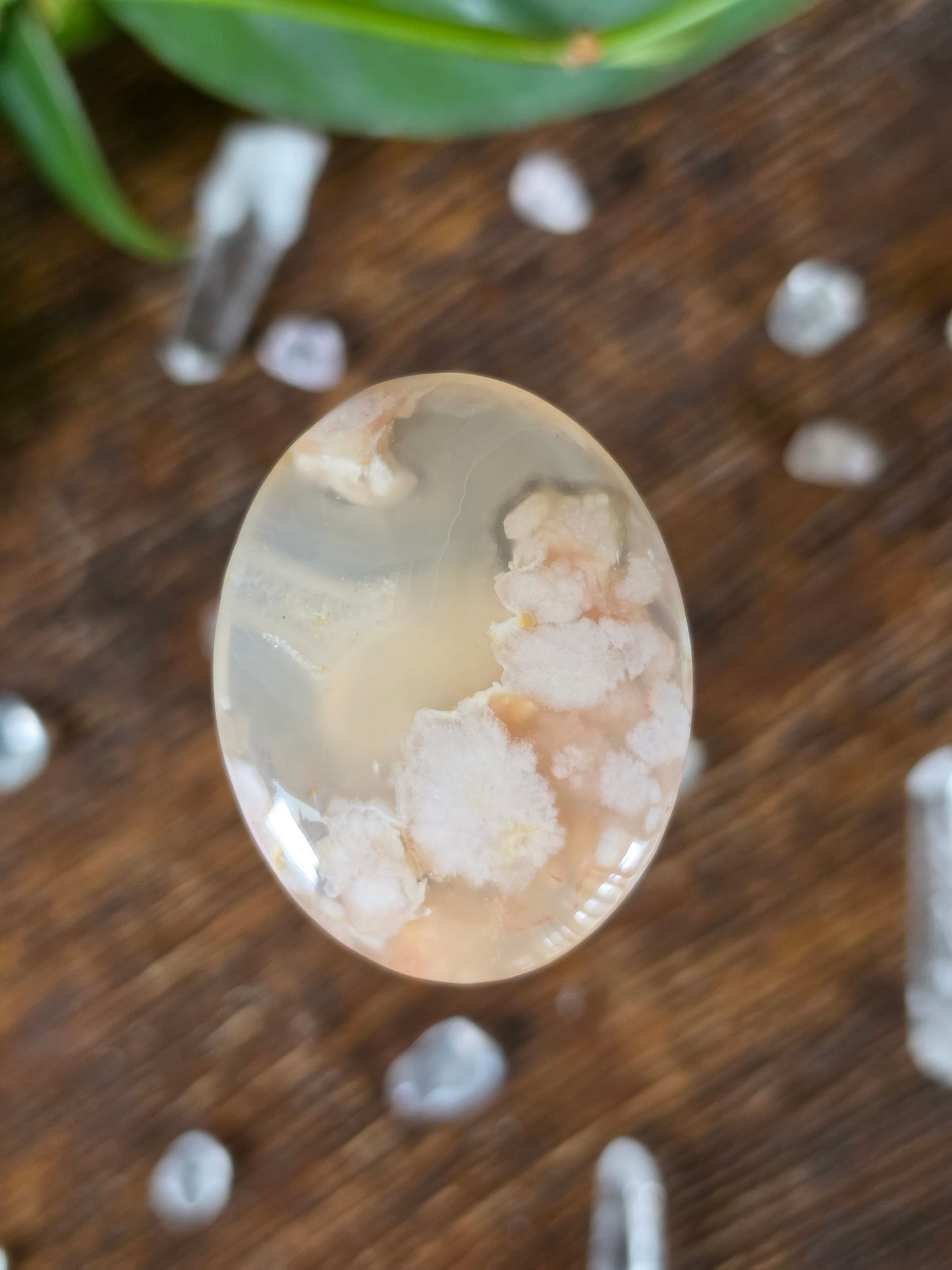Flower Agate Worry Stone "A"