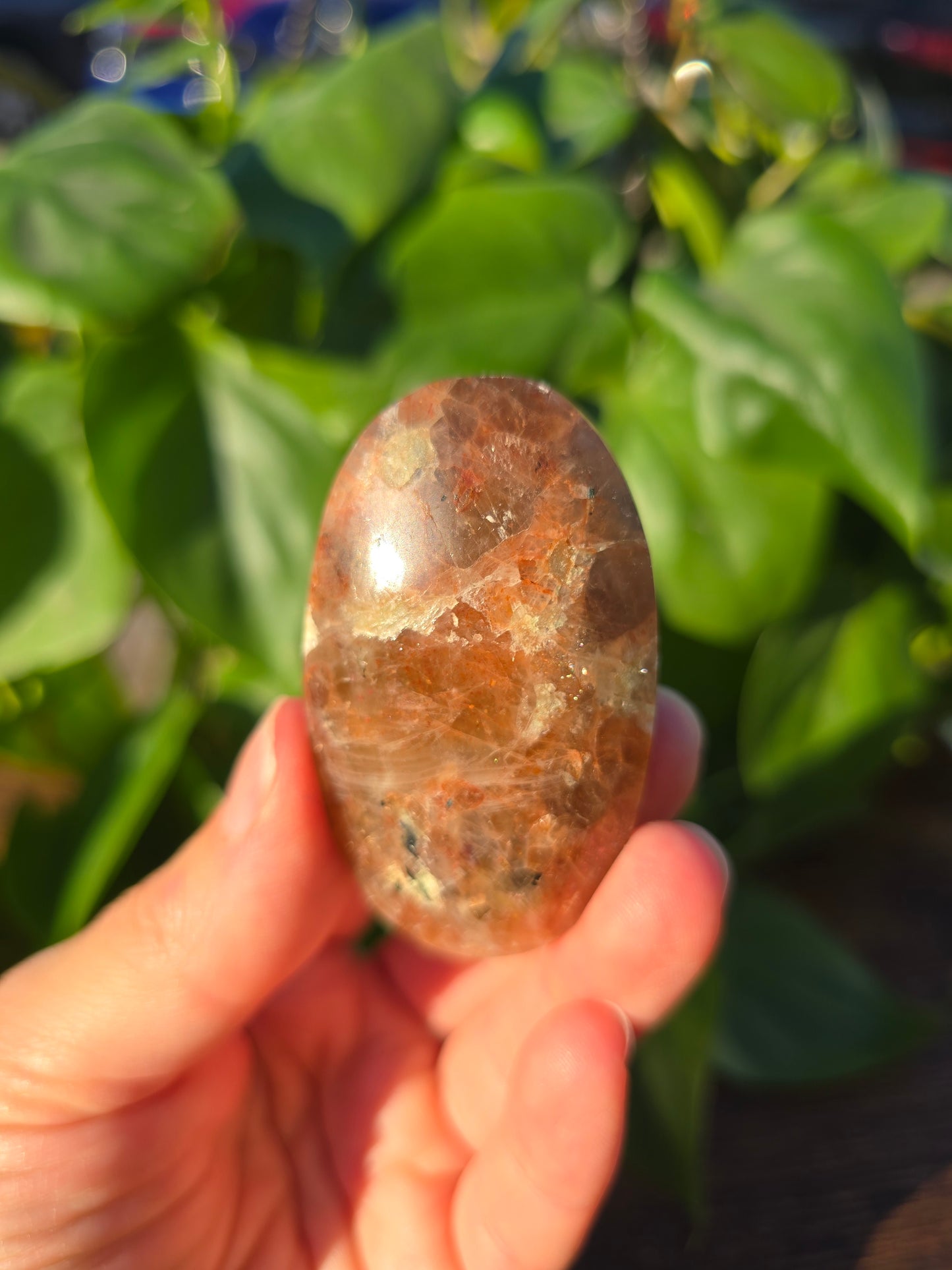 Tanzanian Sunstone Palm Stone "J"