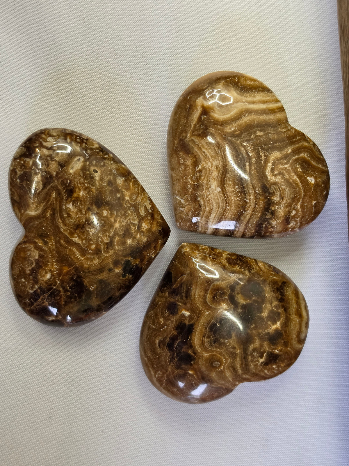 Chocolate Calcite Crystal Heart Carving