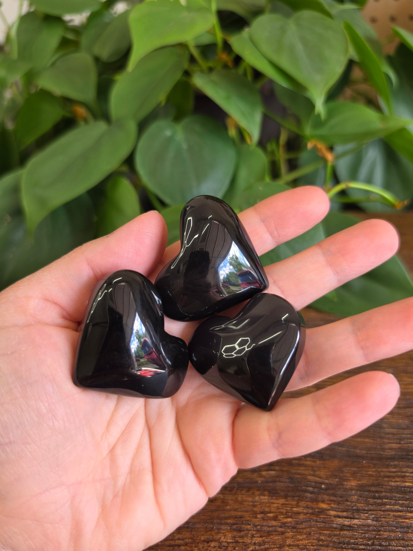 Rainbow Obsidian Crystal Heart Carving (One Piece)