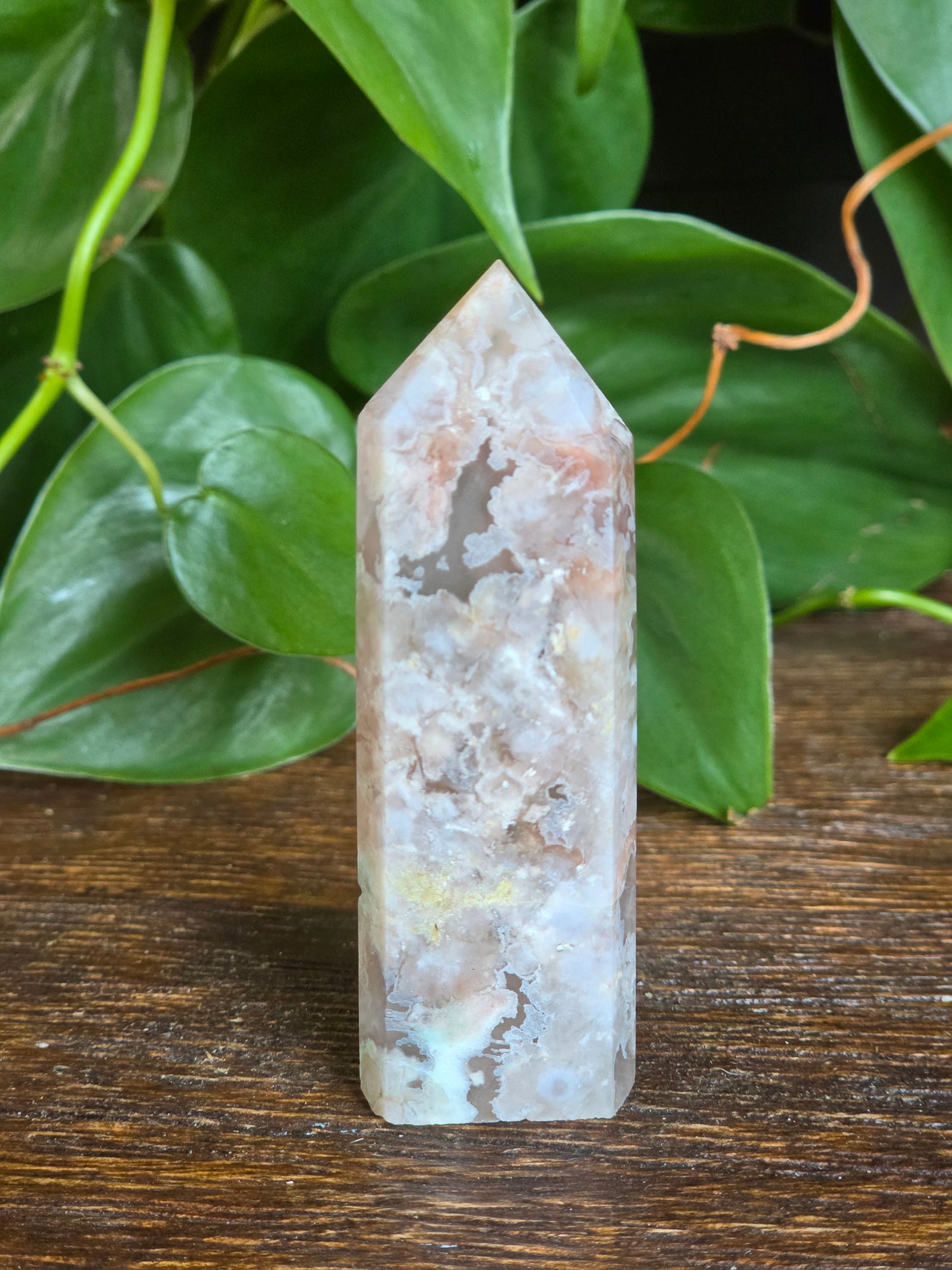 Flower Agate Crystal Point Tower "B"