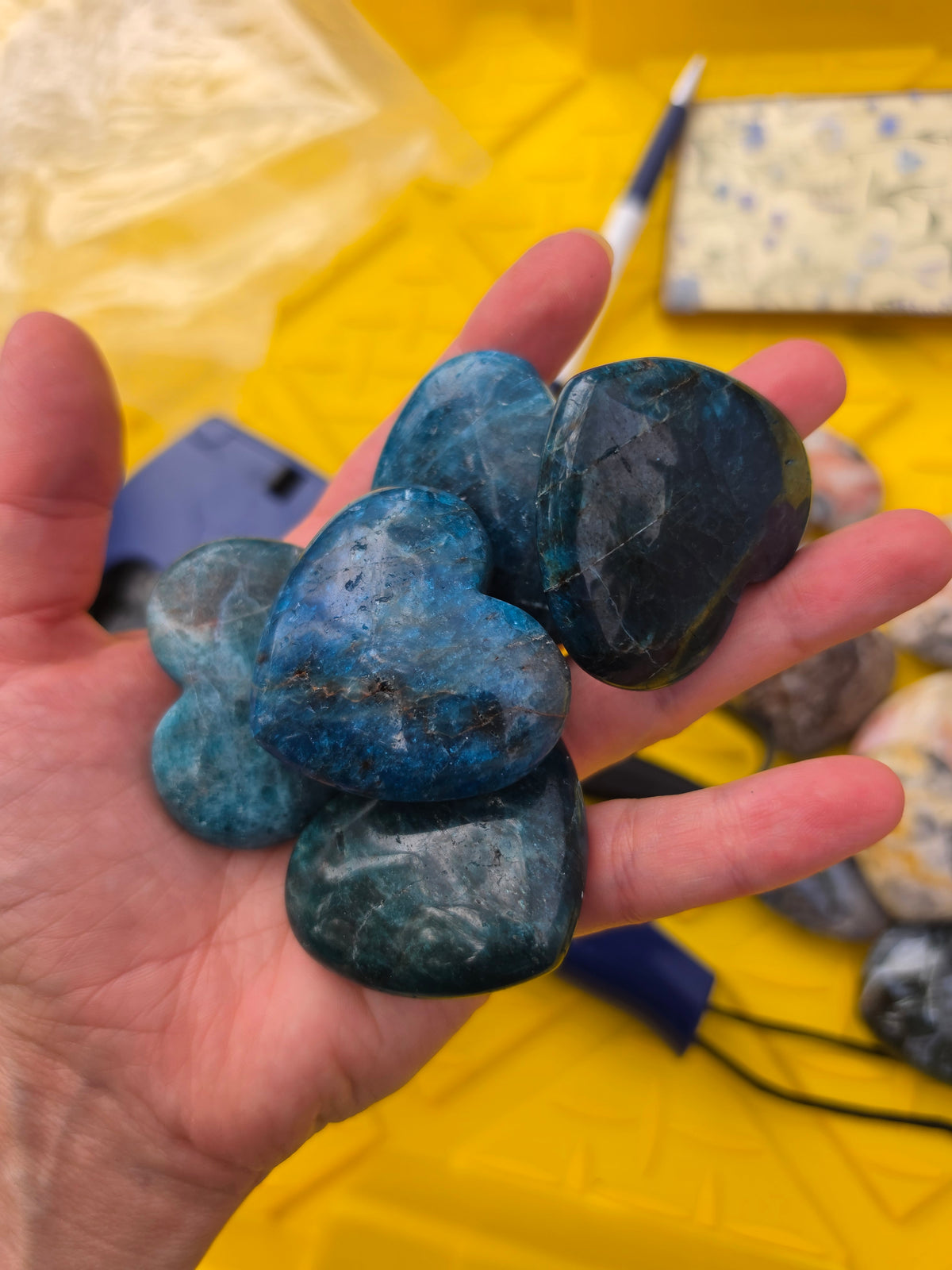 Blue Apatite Heart