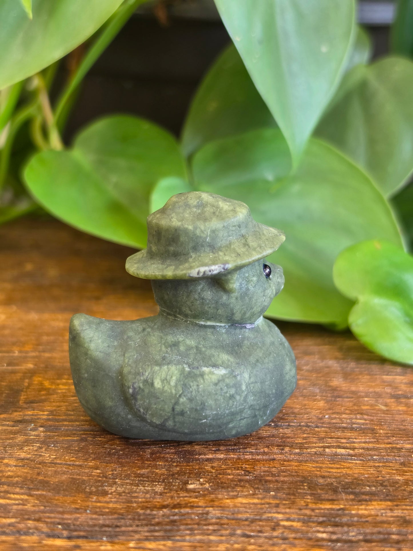 Smokey Bear Serpentine Crystal Duck