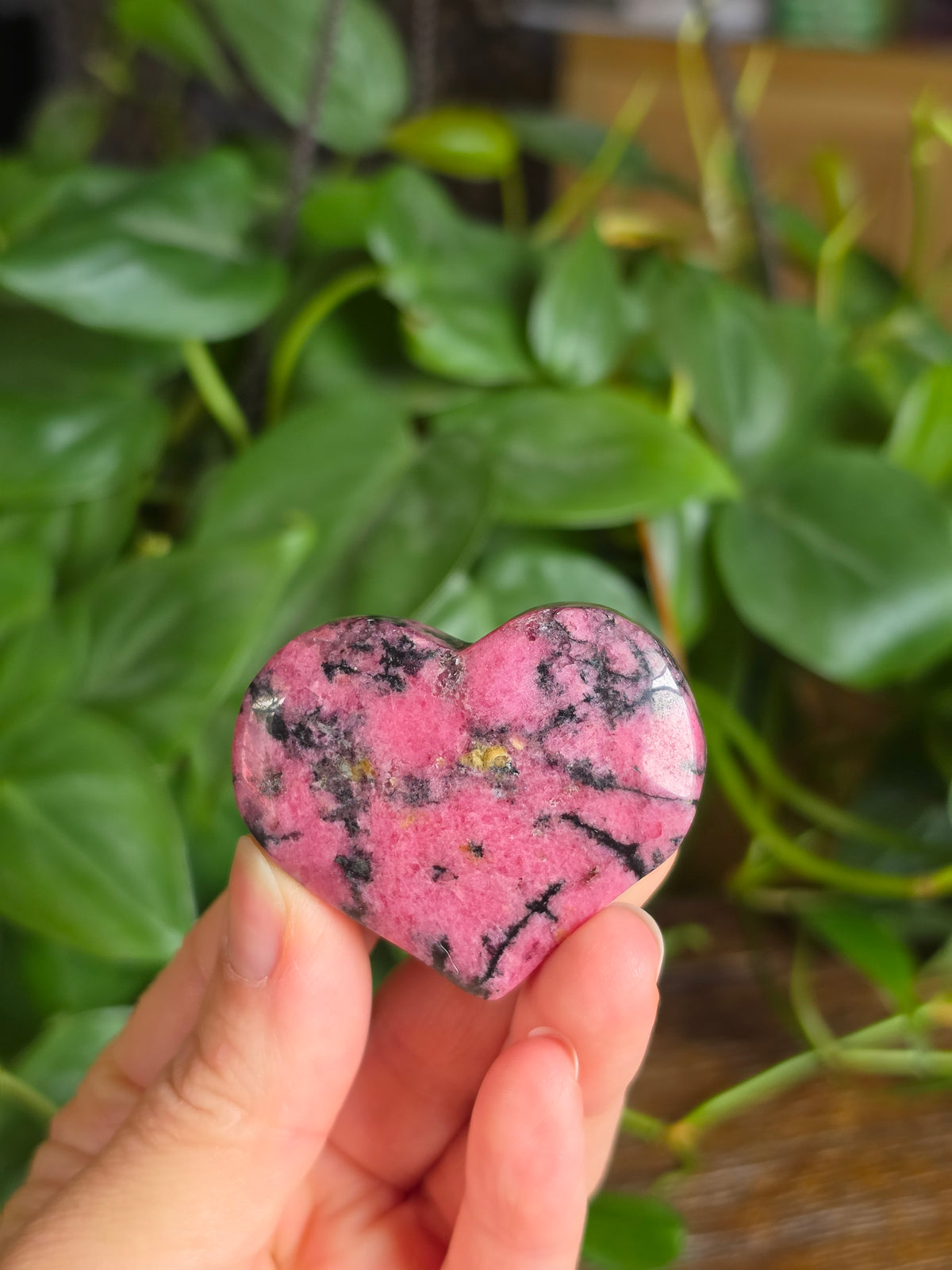 Rhodonite Crystal Heart "H"