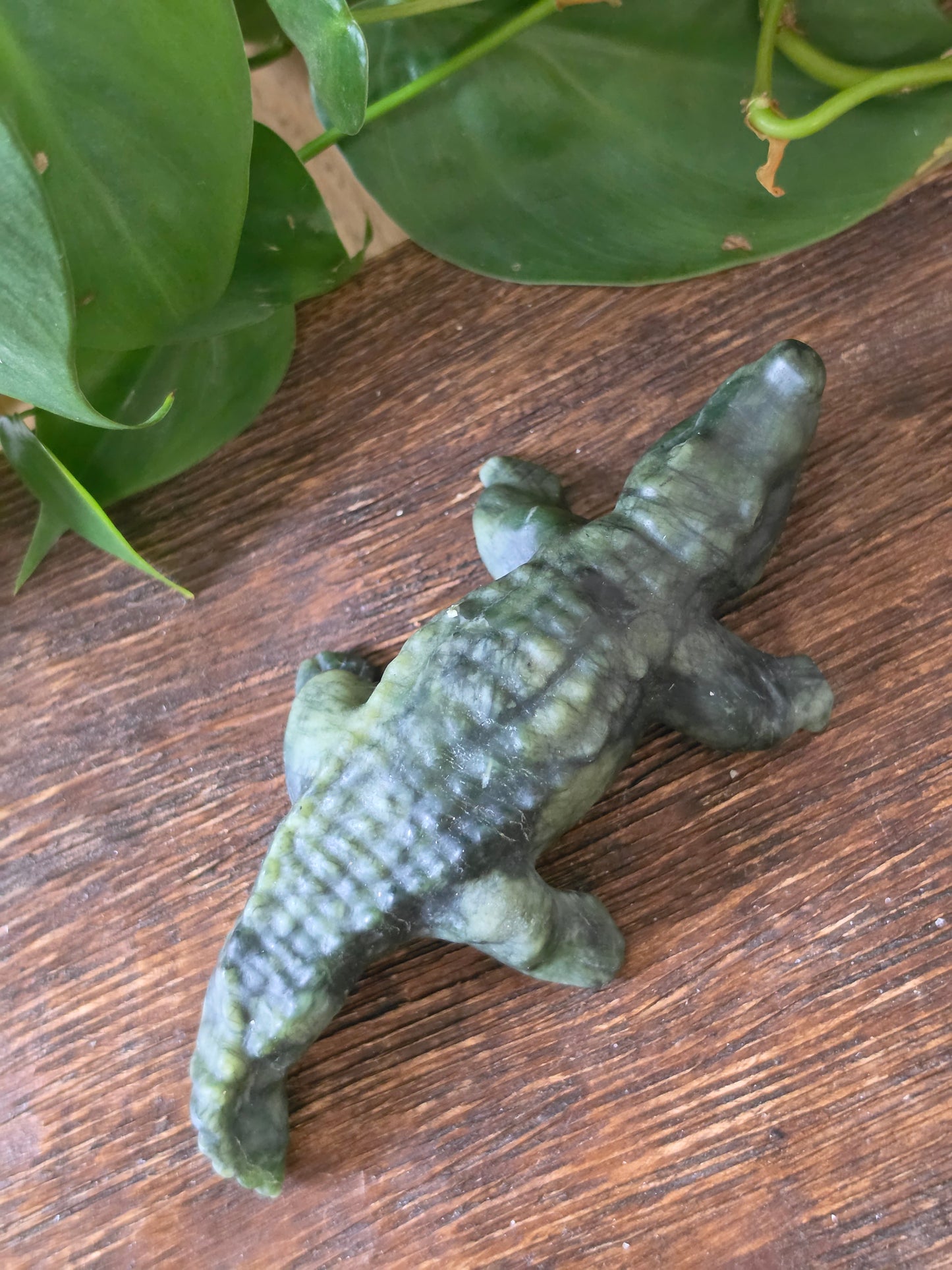 Serpentine Alligator Carving