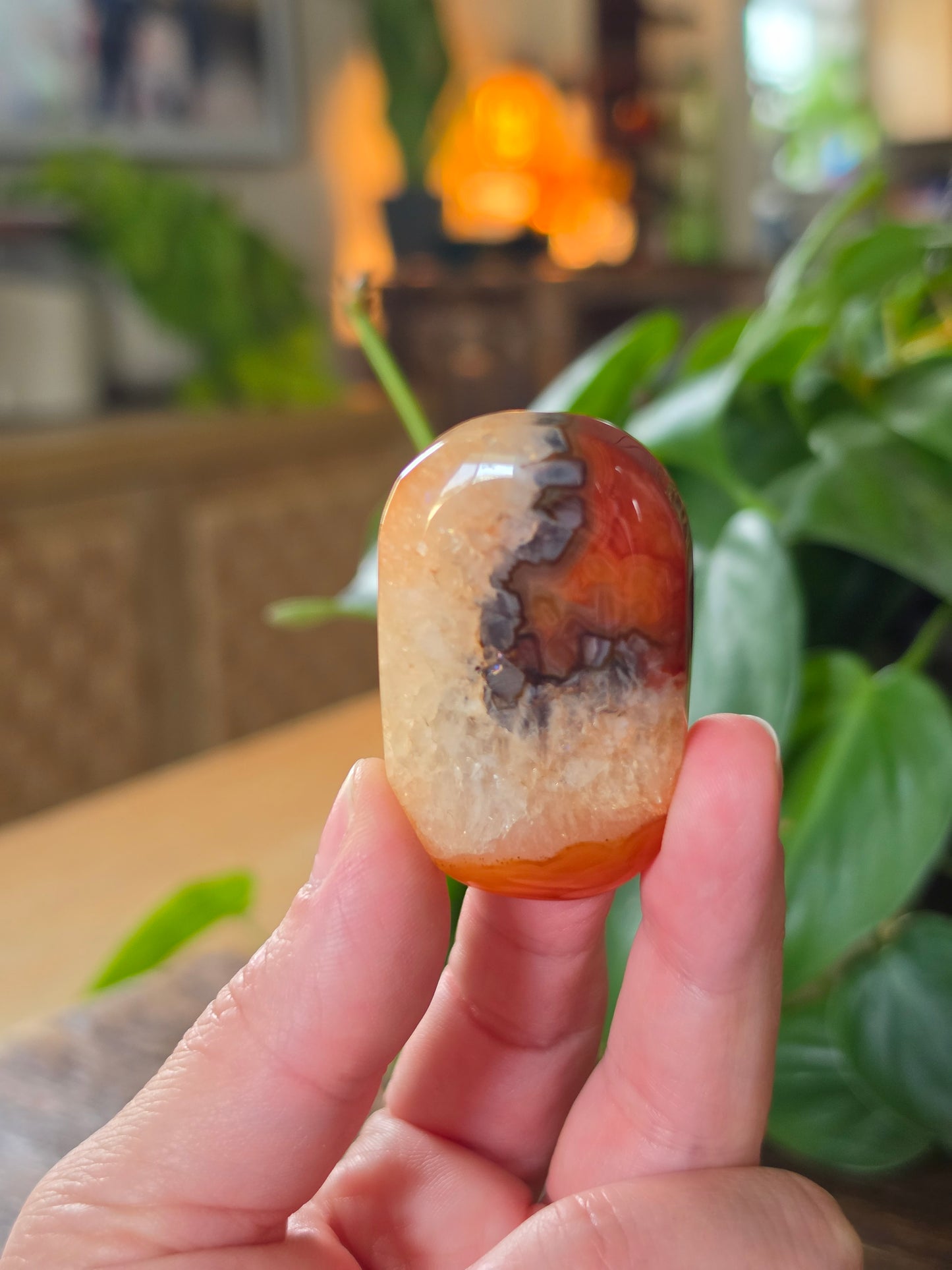 Carnelian Agate Palm Stone "B"