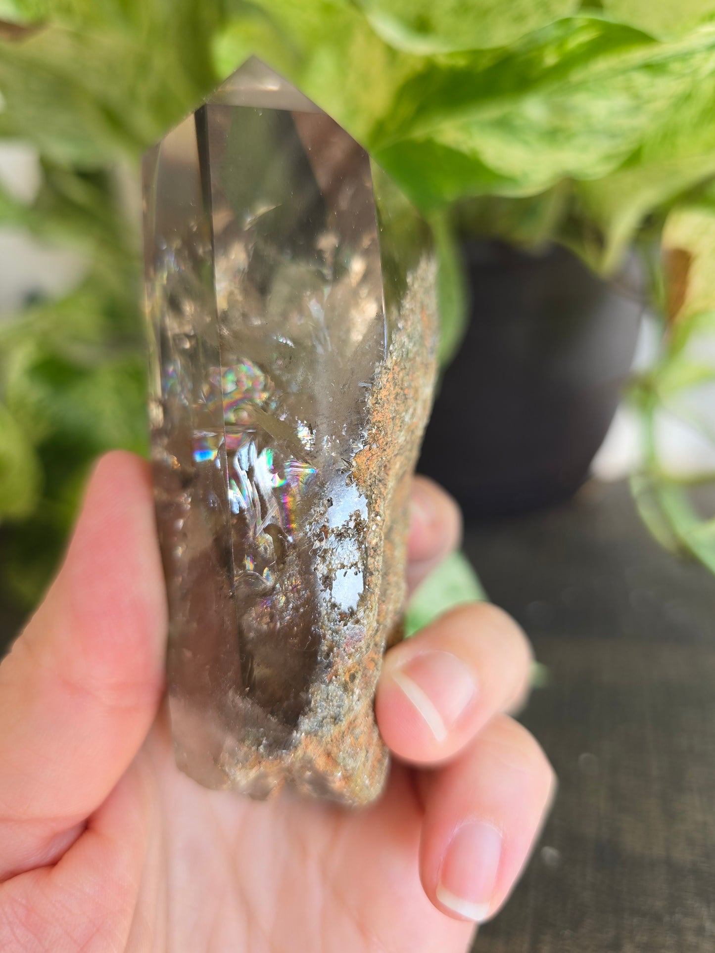 Smoky Garden Quartz With Mica Freeform