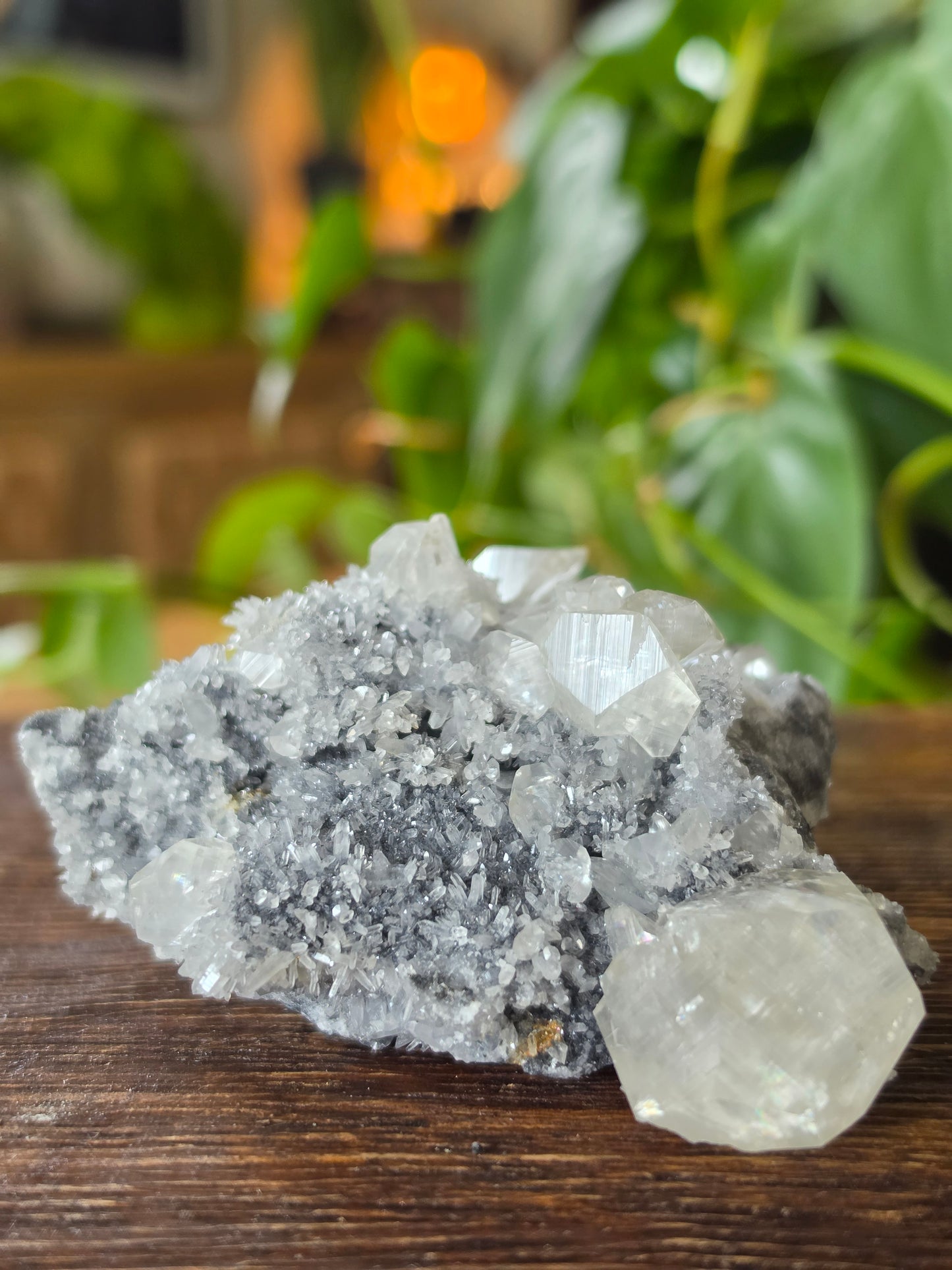 Calcite on Gray Druzy Matrix Specimen