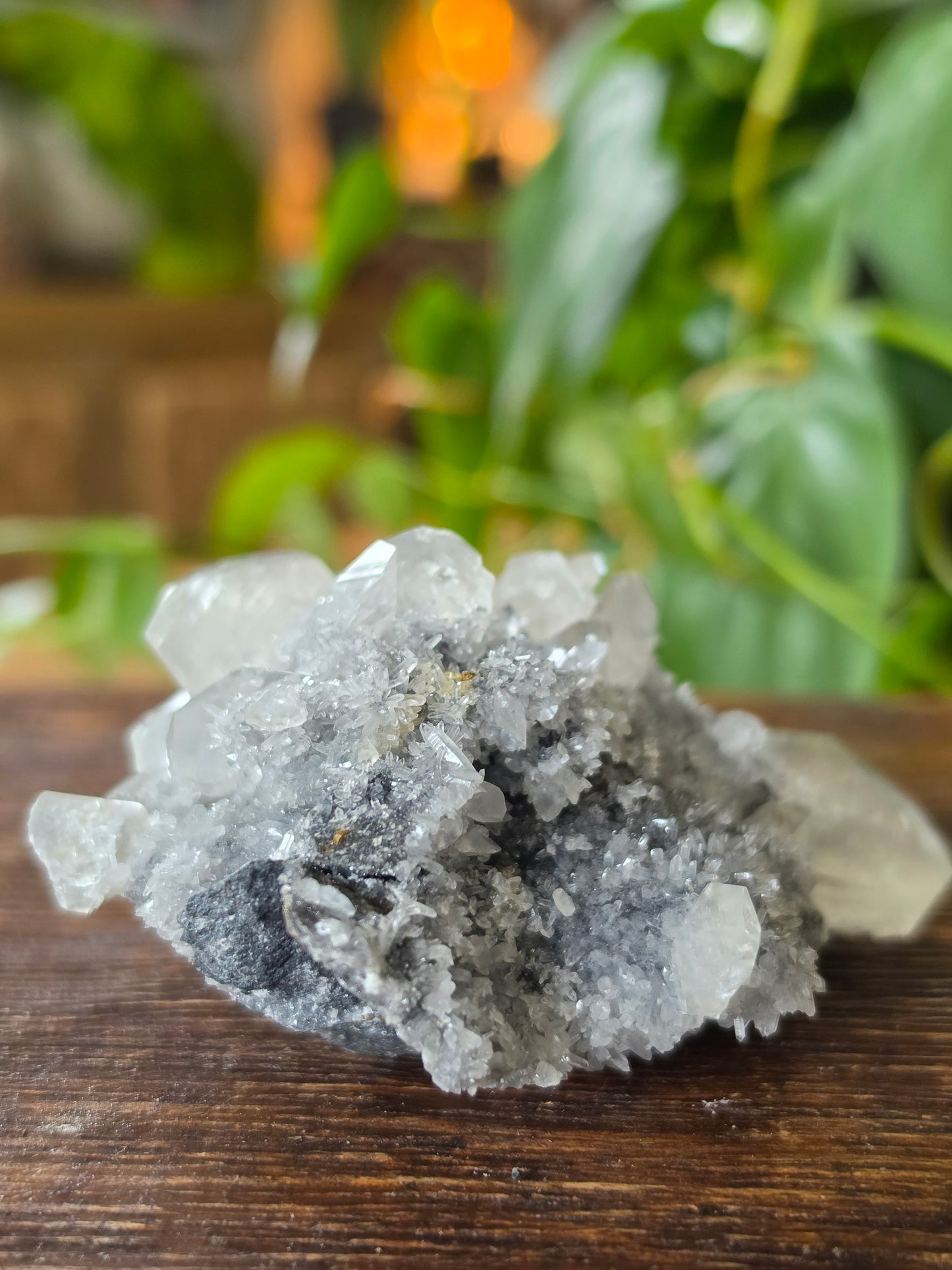 Calcite on Gray Druzy Matrix Specimen