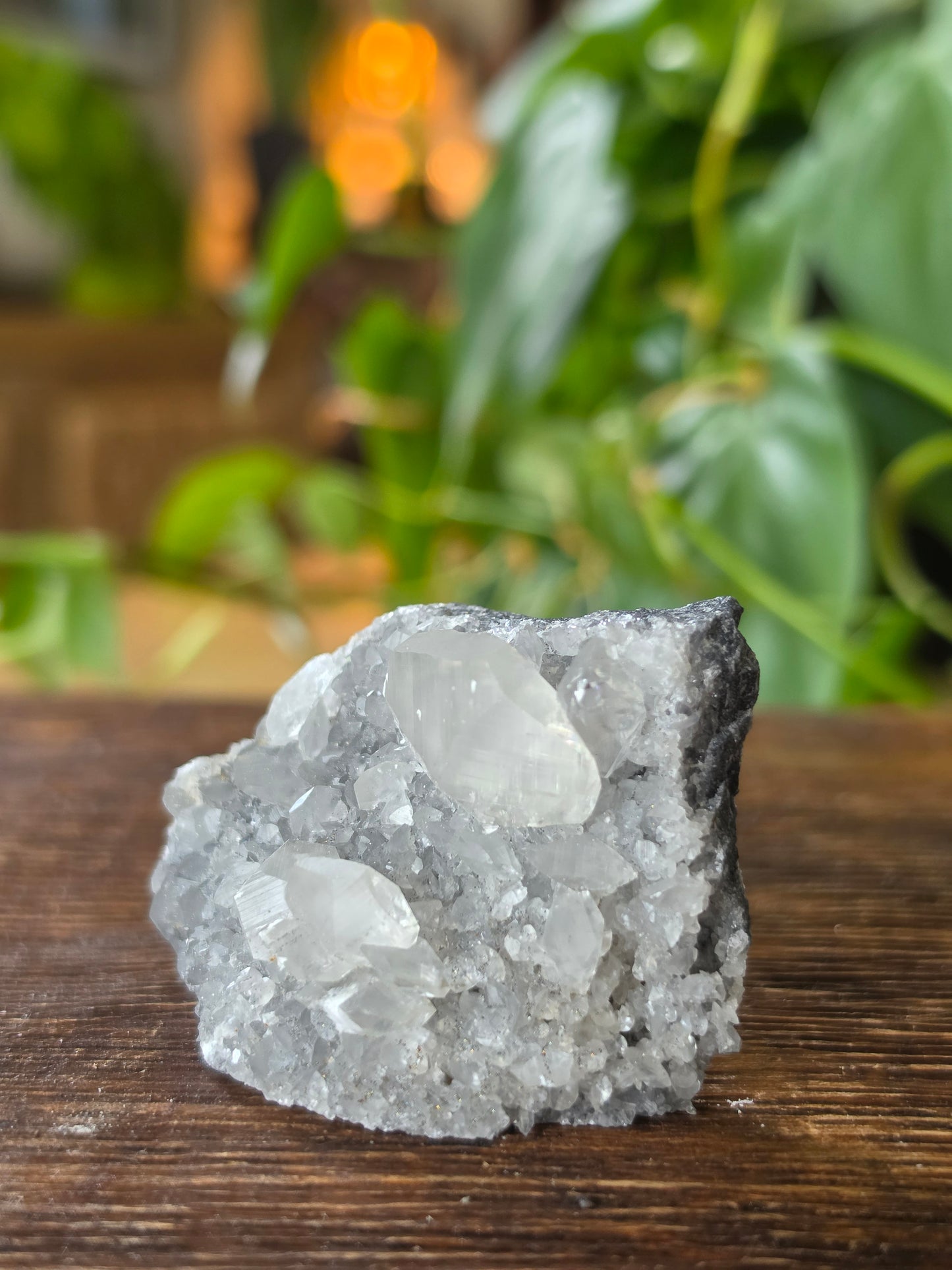 Calcite on Gray Druzy Matrix Specimen