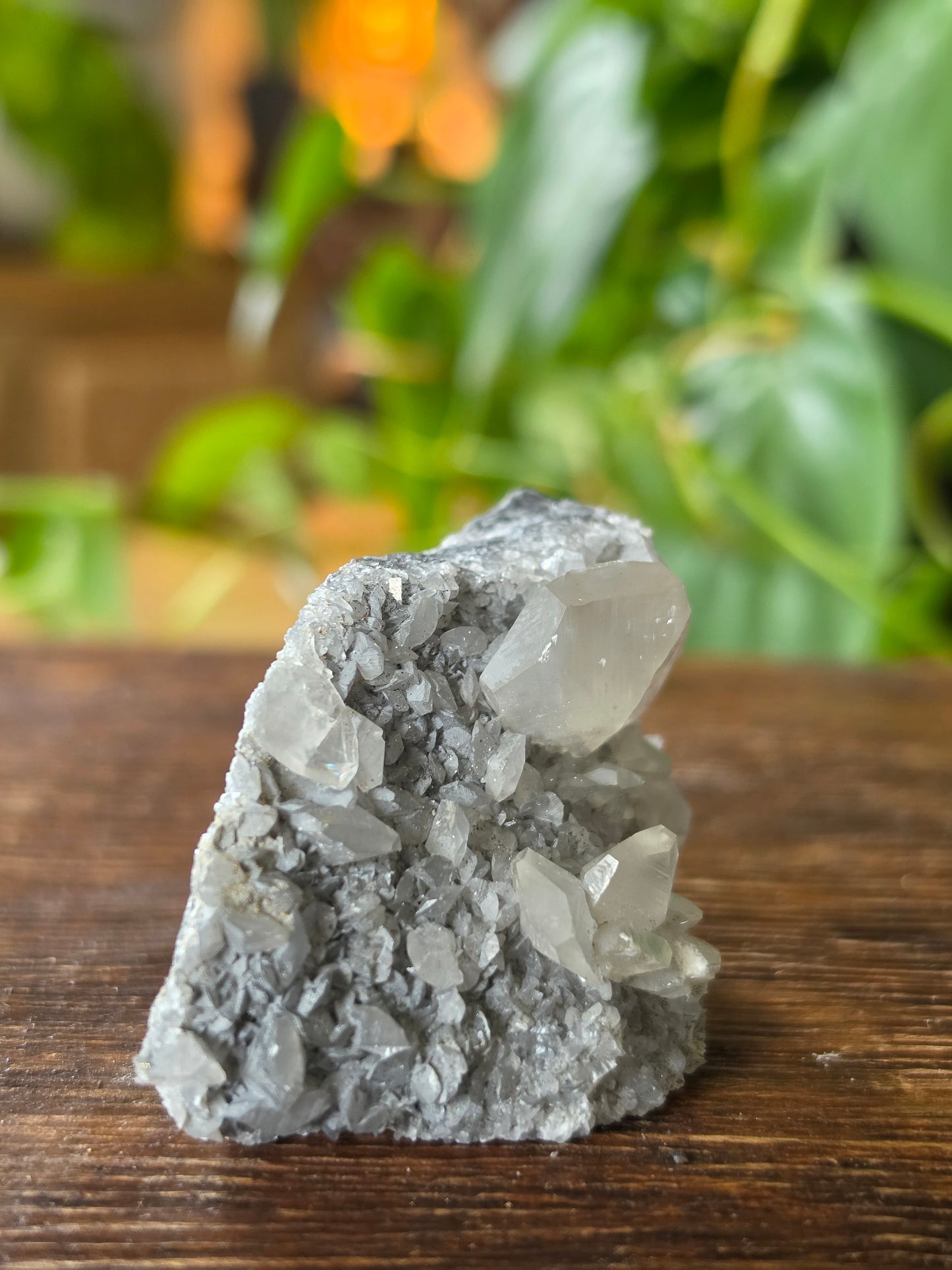 Calcite on Gray Druzy Matrix Specimen