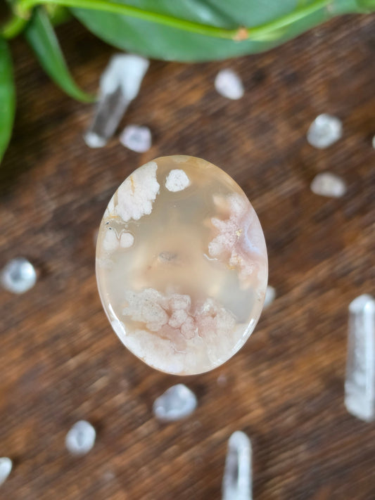 Flower Agate Worry Stone "B"