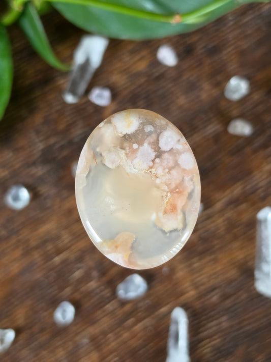 Flower Agate Worry Stone "A"