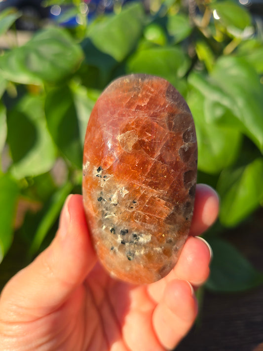 Tanzanian Sunstone Palm Stone "H"