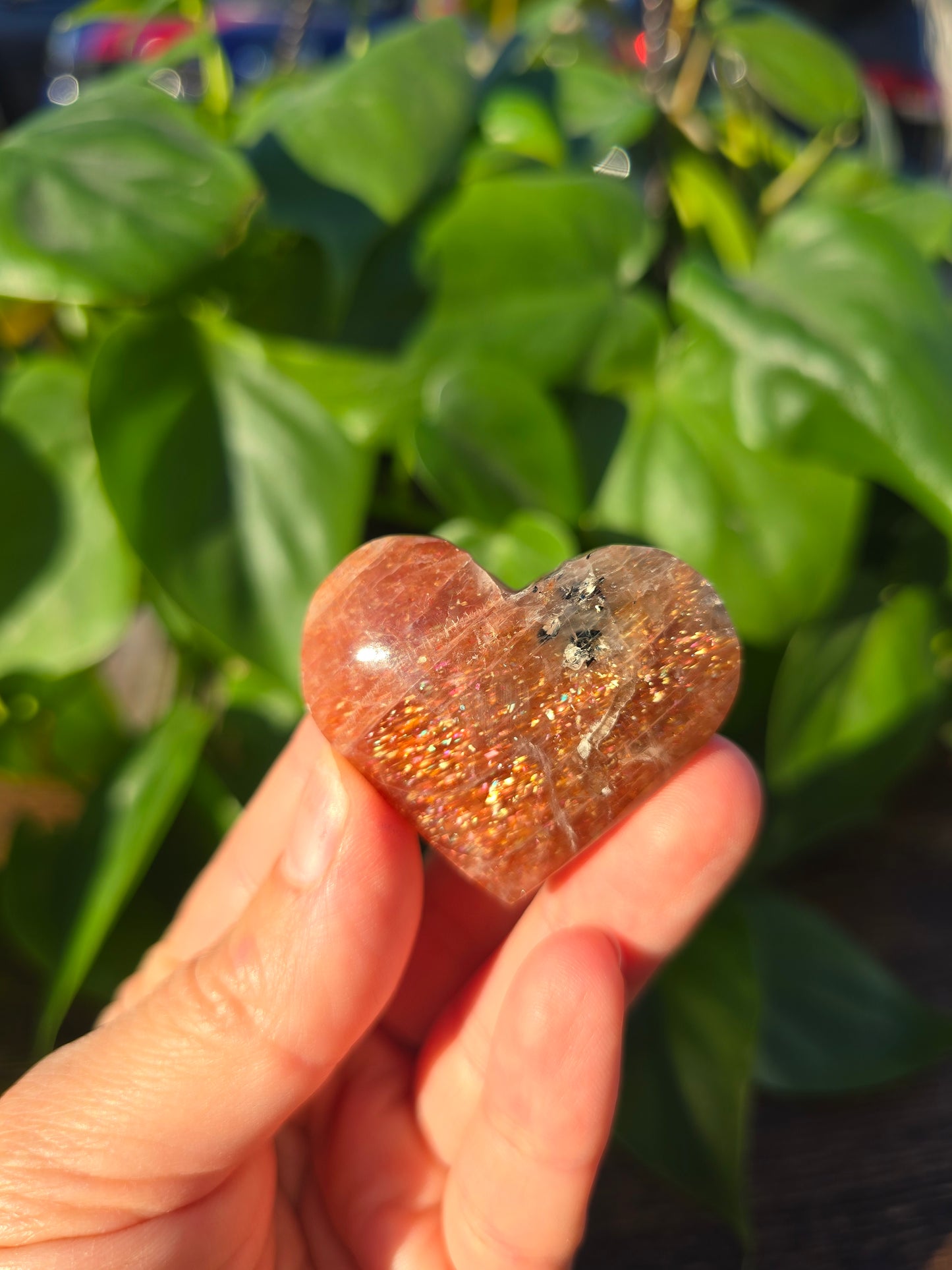 Tanzanian Sunstone Heart "B"