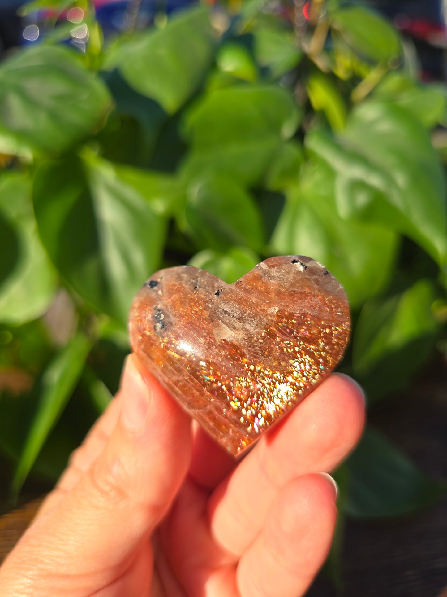 Tanzanian Sunstone Heart "B"