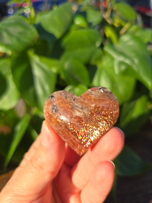 Tanzanian Sunstone Heart "B"