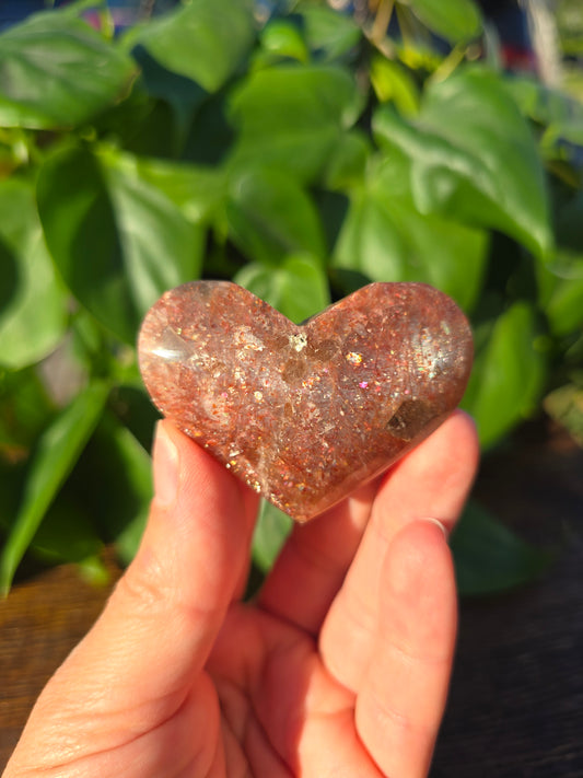 Tanzanian Sunstone Heart "A"