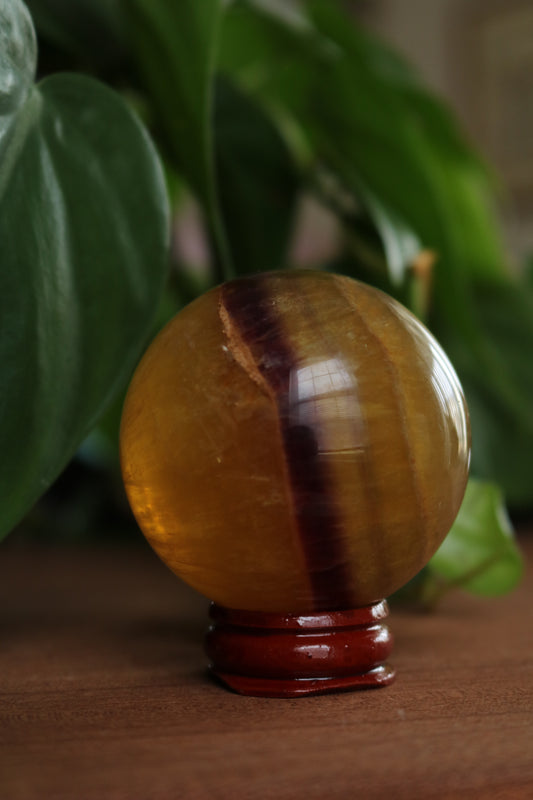 Yellow Fluorite Sphere