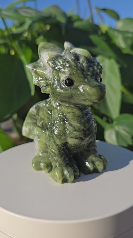 Serpentine Dragon Sculpture