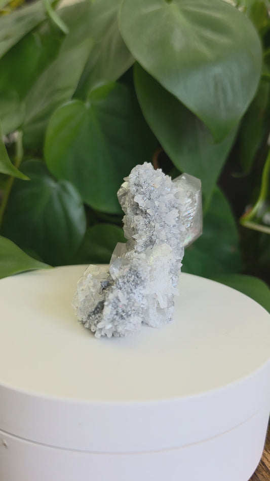 Calcite on Gray Druzy Matrix Specimen