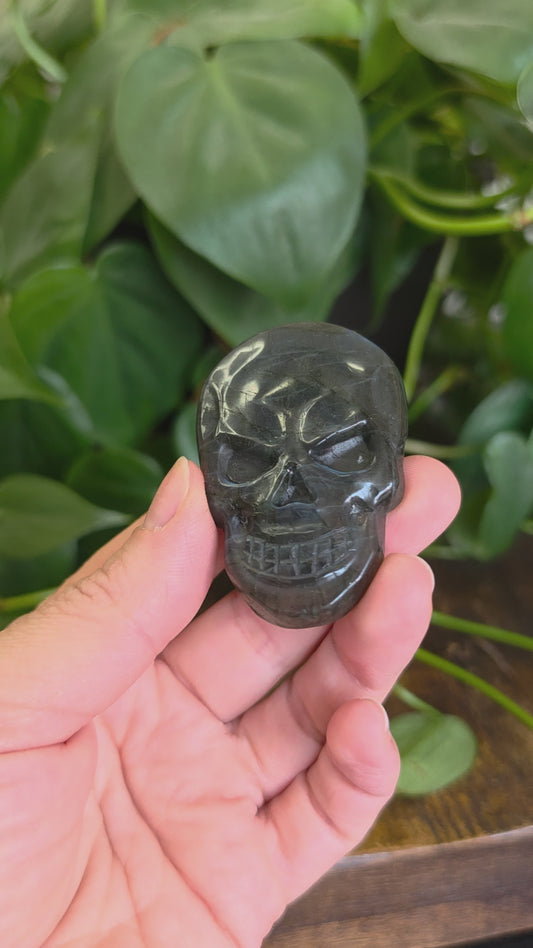Labradorite Skull Carving "B"