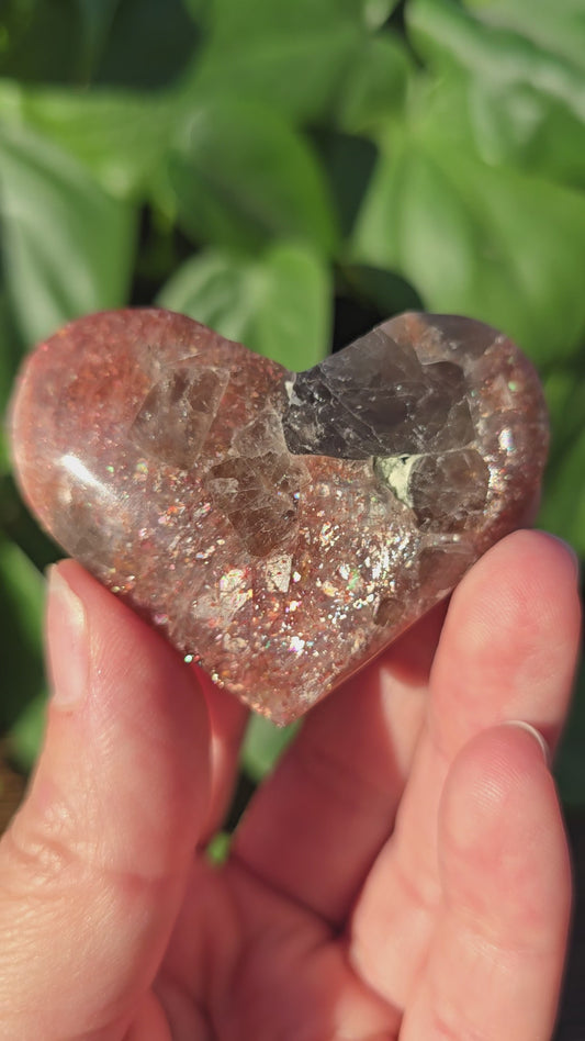 Tanzanian Sunstone Heart "A"