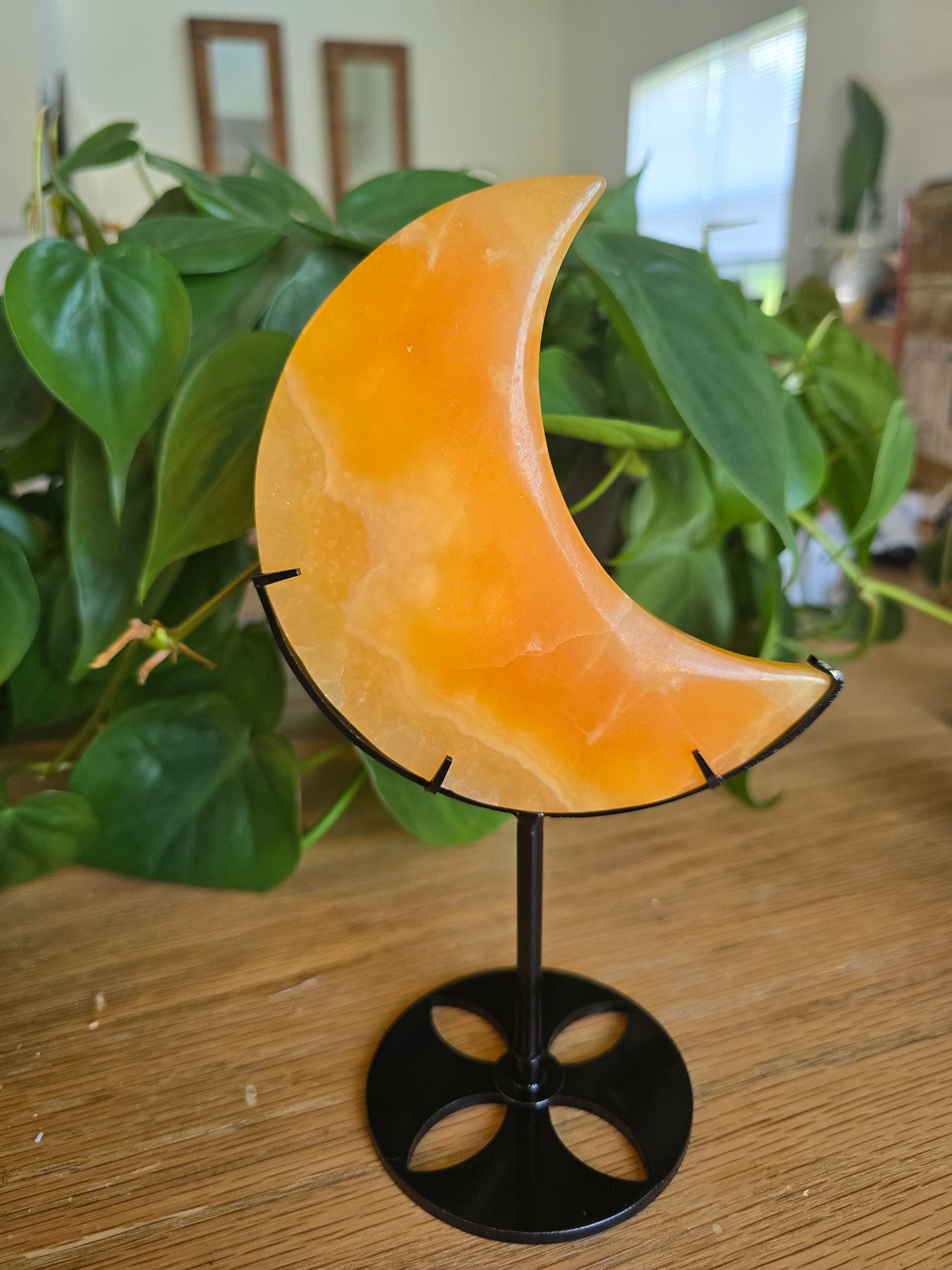 Orange Calcite Moon