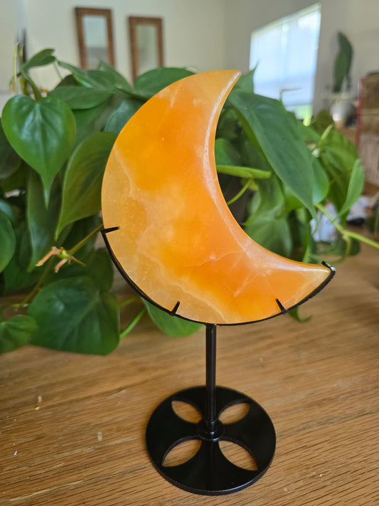 Orange Calcite Moon