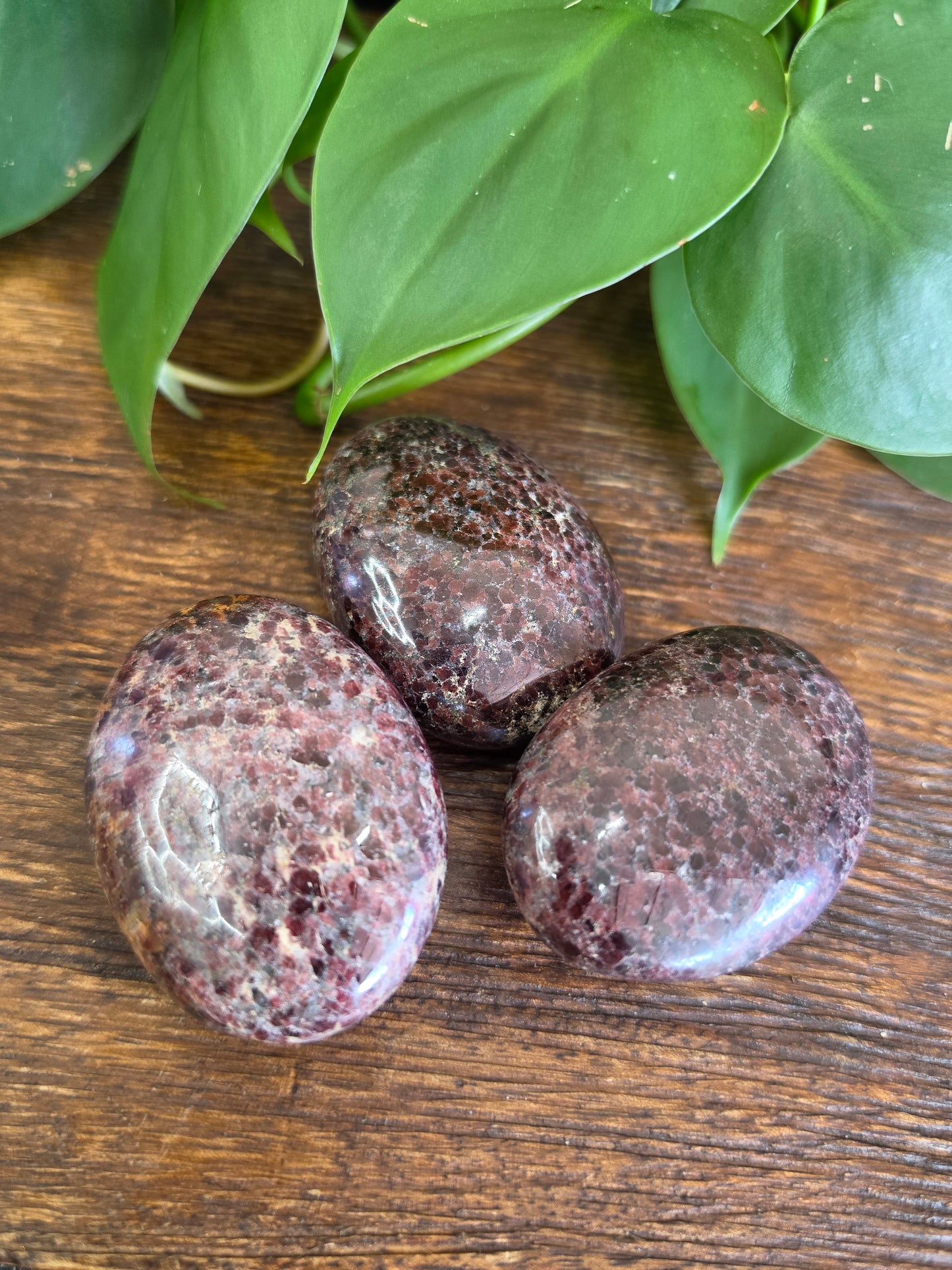 Garnet Crystal Palm Stone (One Piece)
