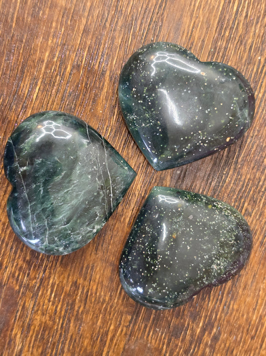 Large Afghani Jade Crystal Heart