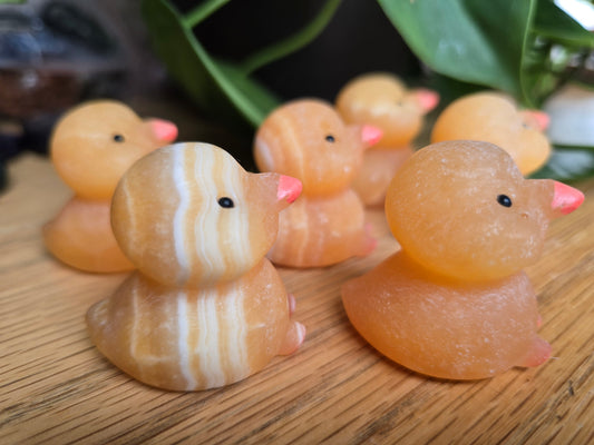 Orange Calcite Duck