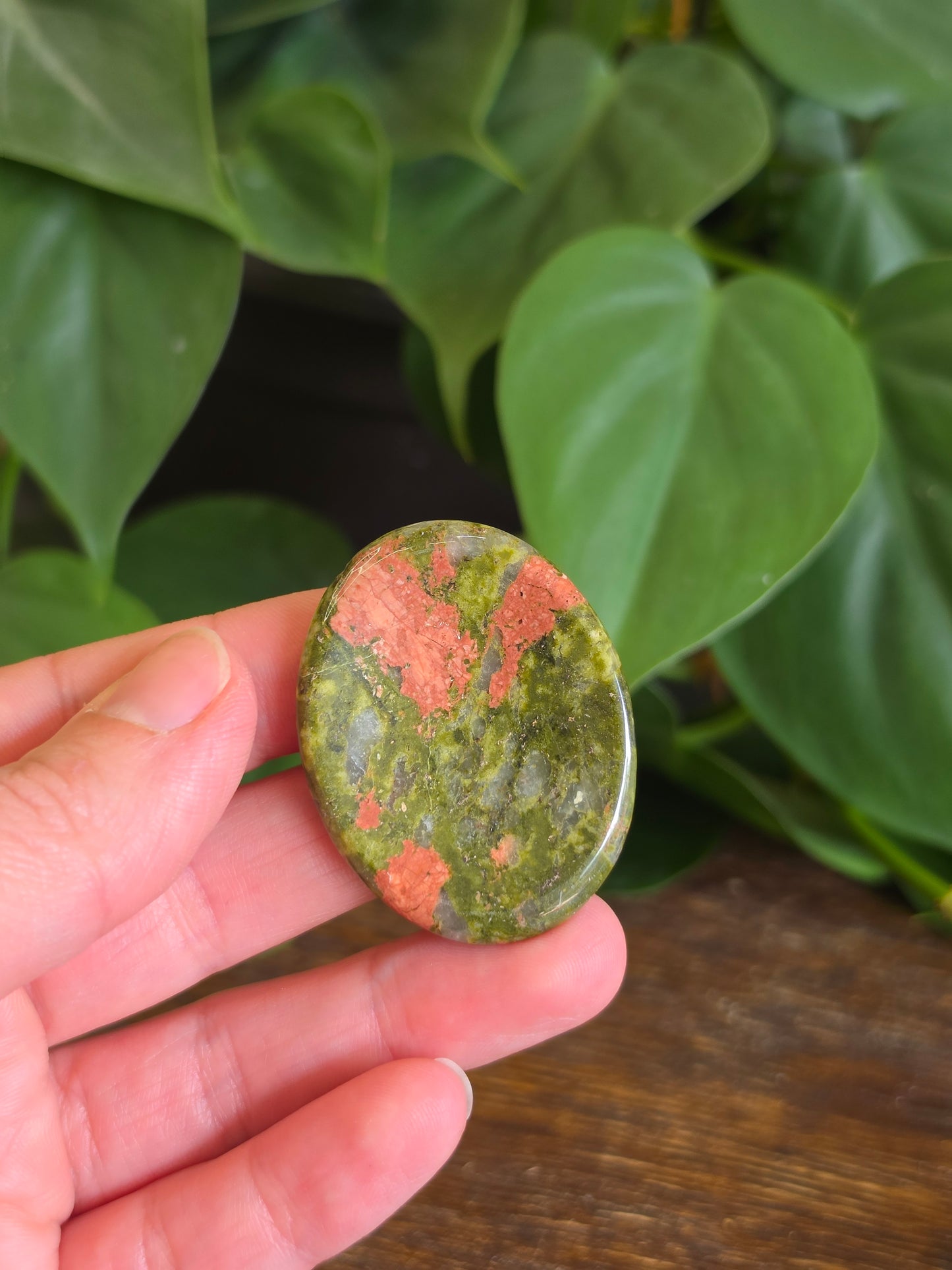 Unakite Crystal Worry Stone