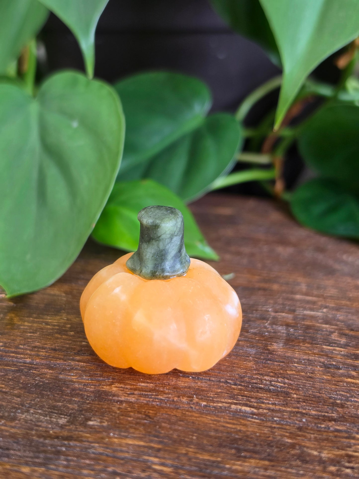Orange Calcite Crystal Pumpkin (One Piece)