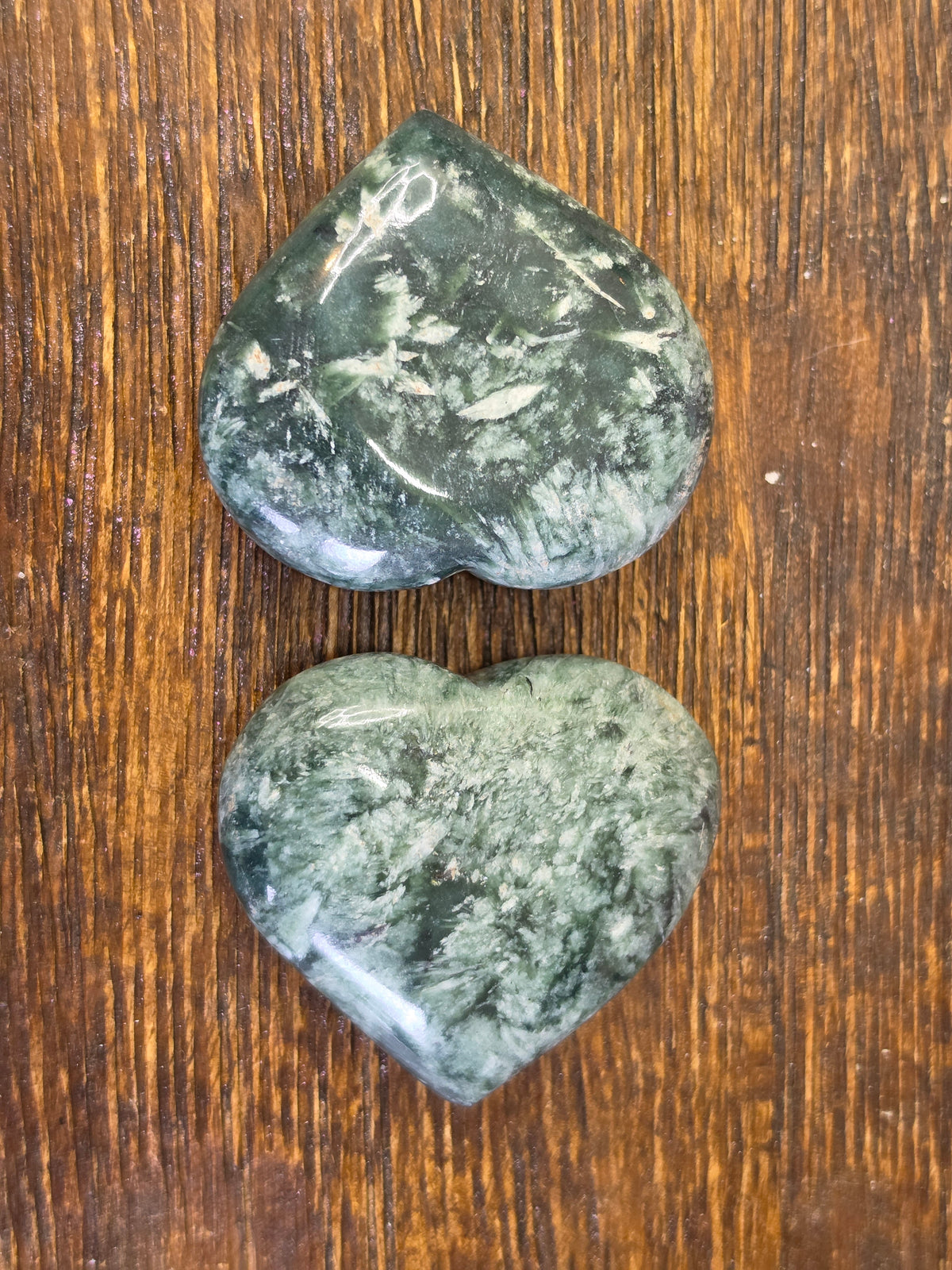 Small Afghani Jade Crystal Heart Carving