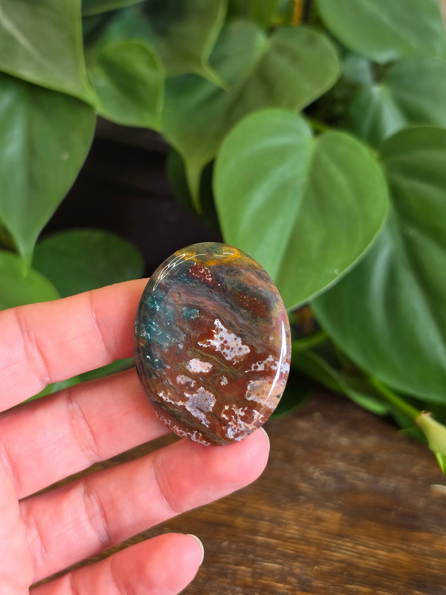 Colorful Jasper Crystal Worry Stone