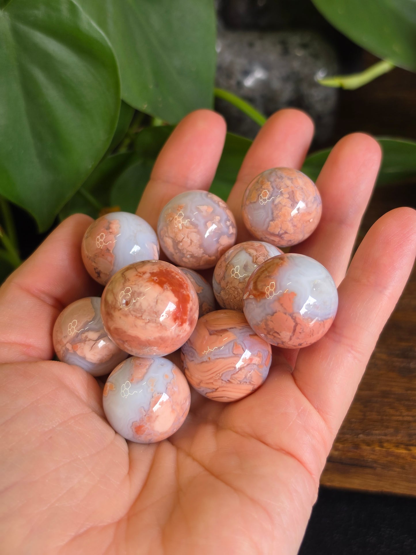 Pink Agate Crystal Mini Sphere (One Piece)