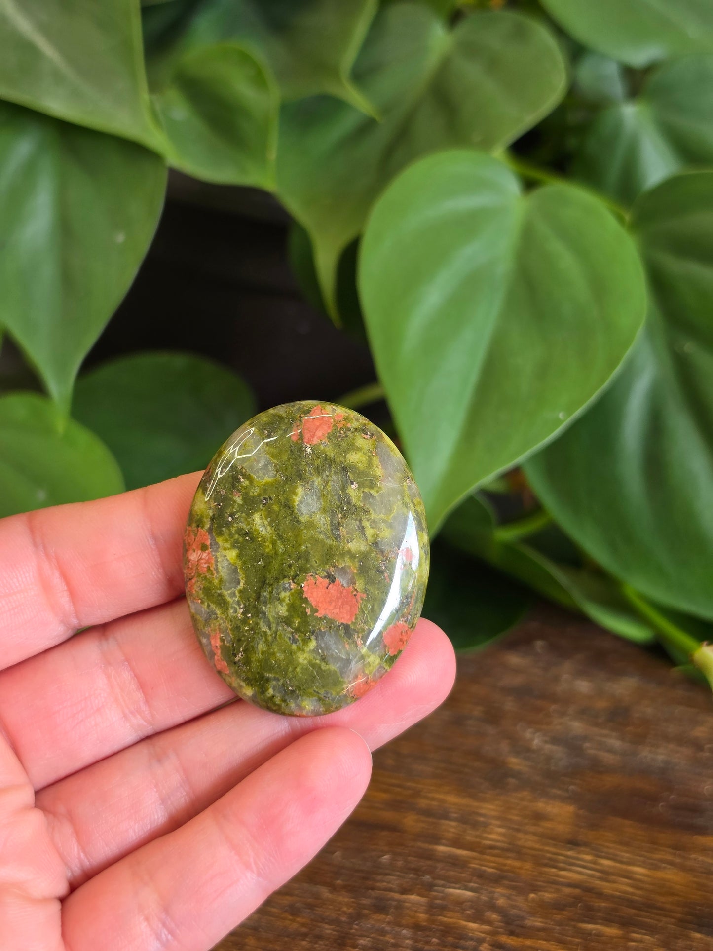 Unakite Crystal Worry Stone