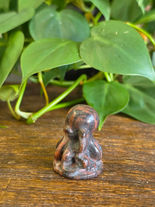 Red Jasper Crystal Octopus Kracken Carving