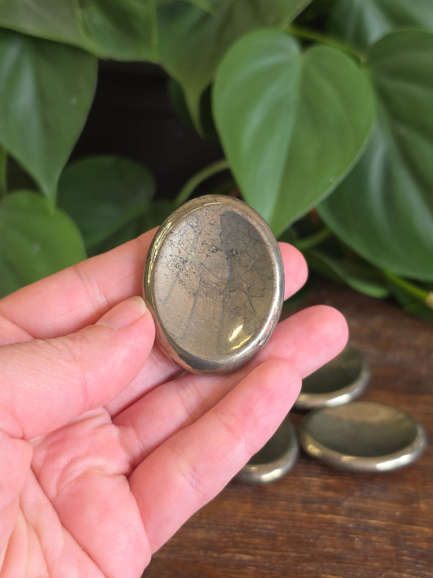 Pyrite Crystal Worry Stone (One Piece)