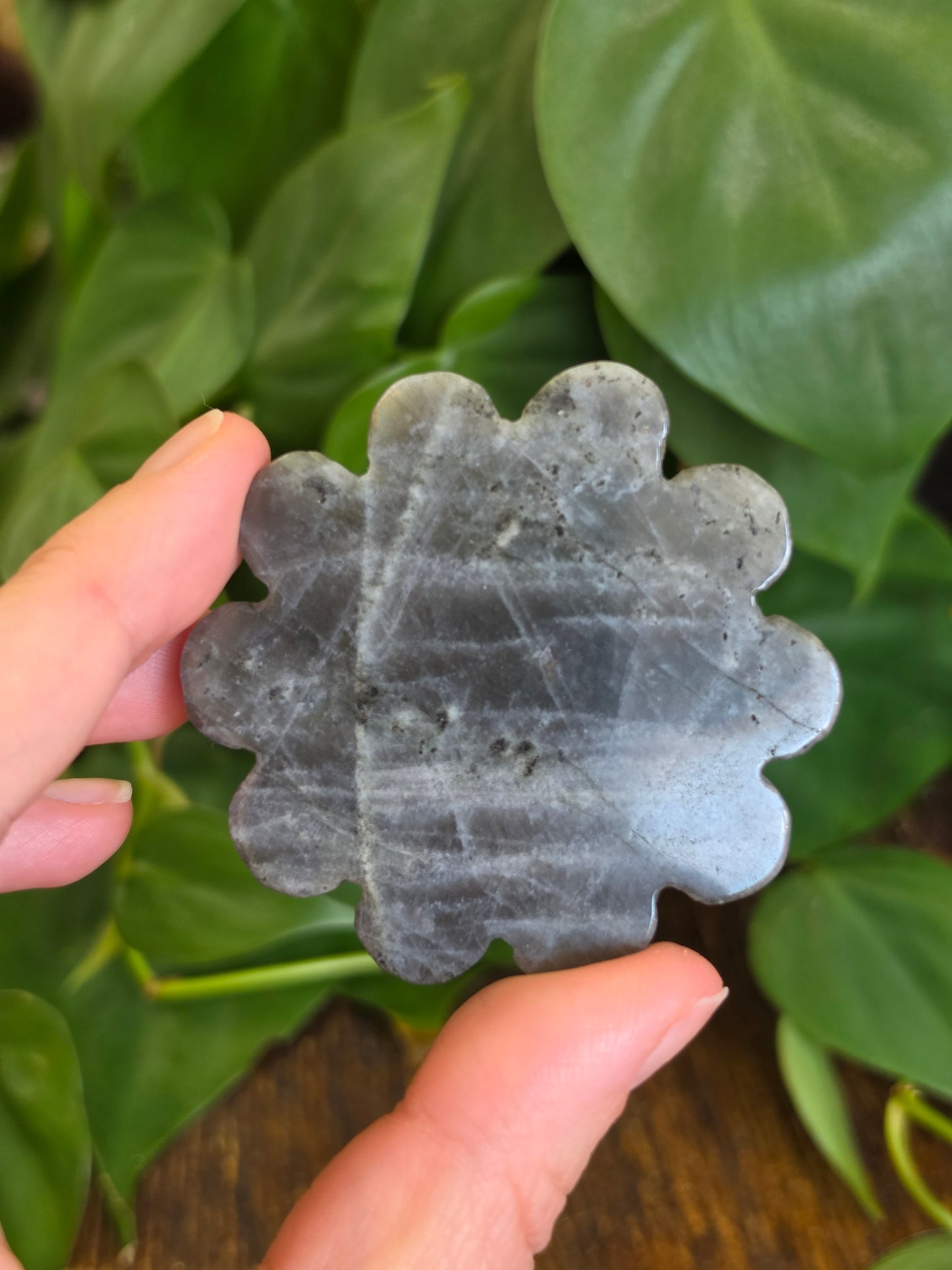 Labradorite Sunflower Carving