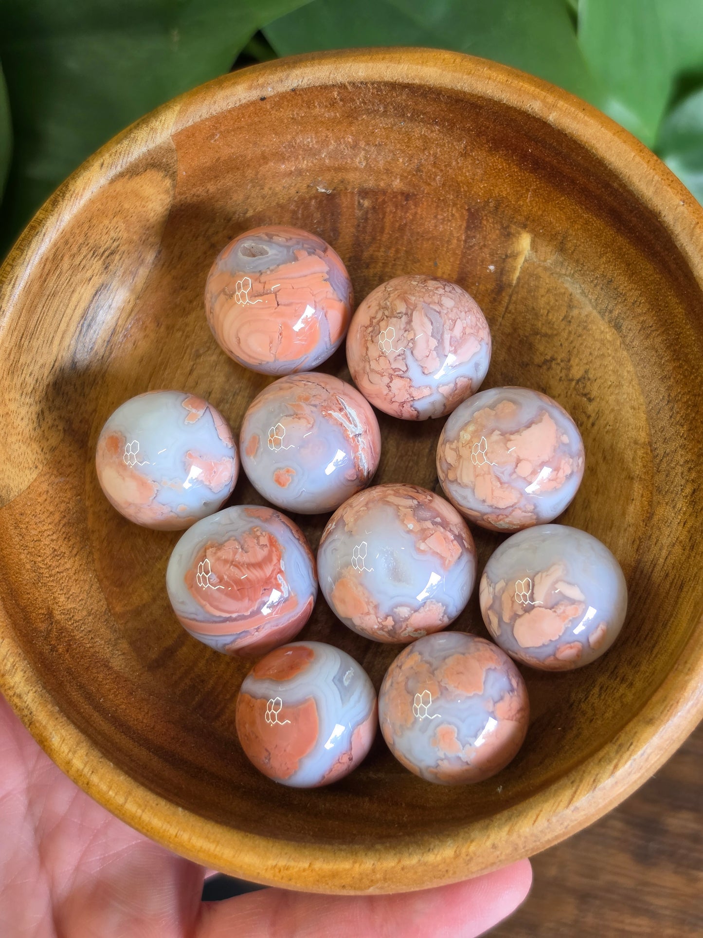 Pink Agate Crystal Mini Sphere (One Piece)