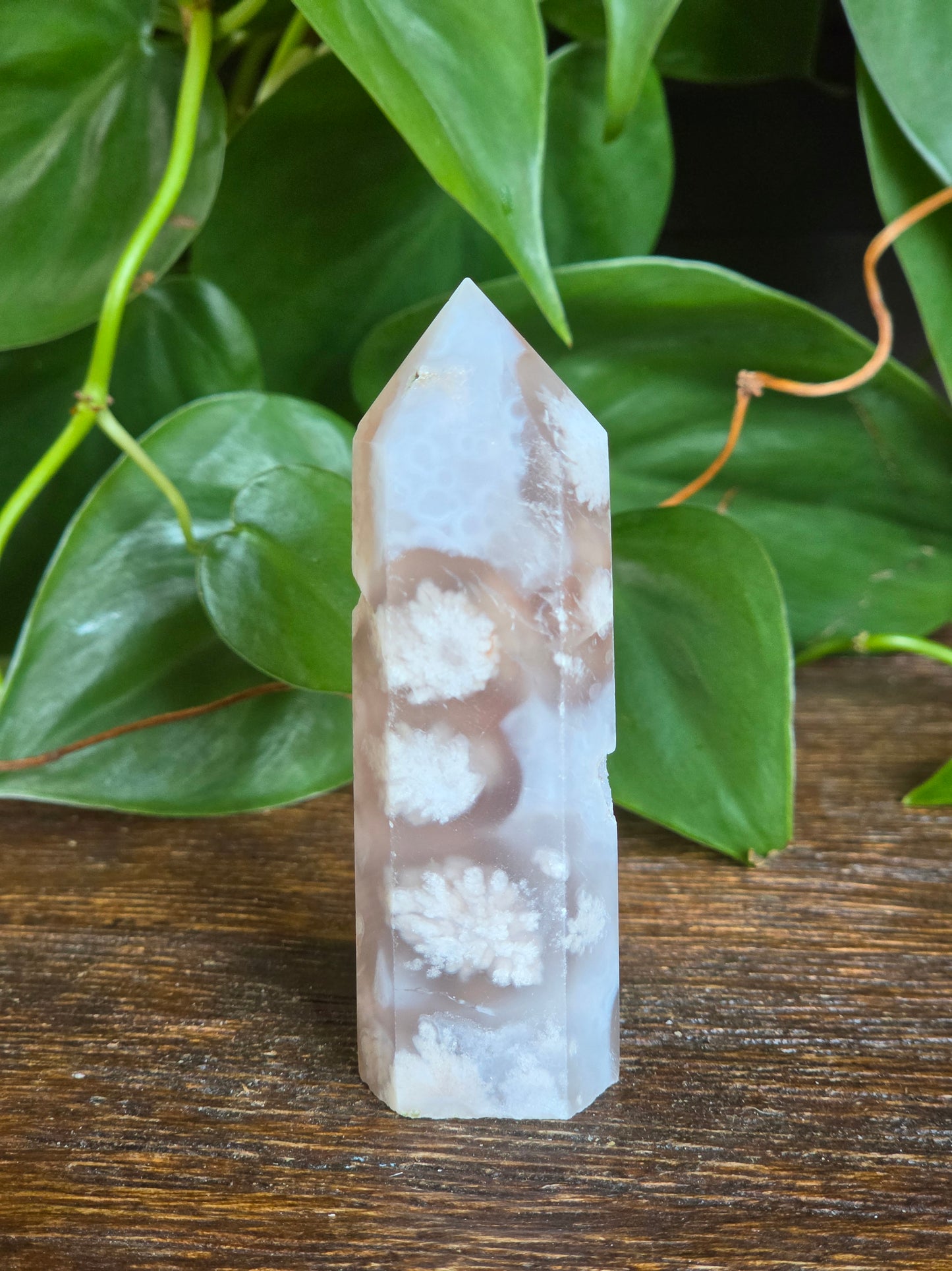 Flower Agate Crystal Point Tower "C"