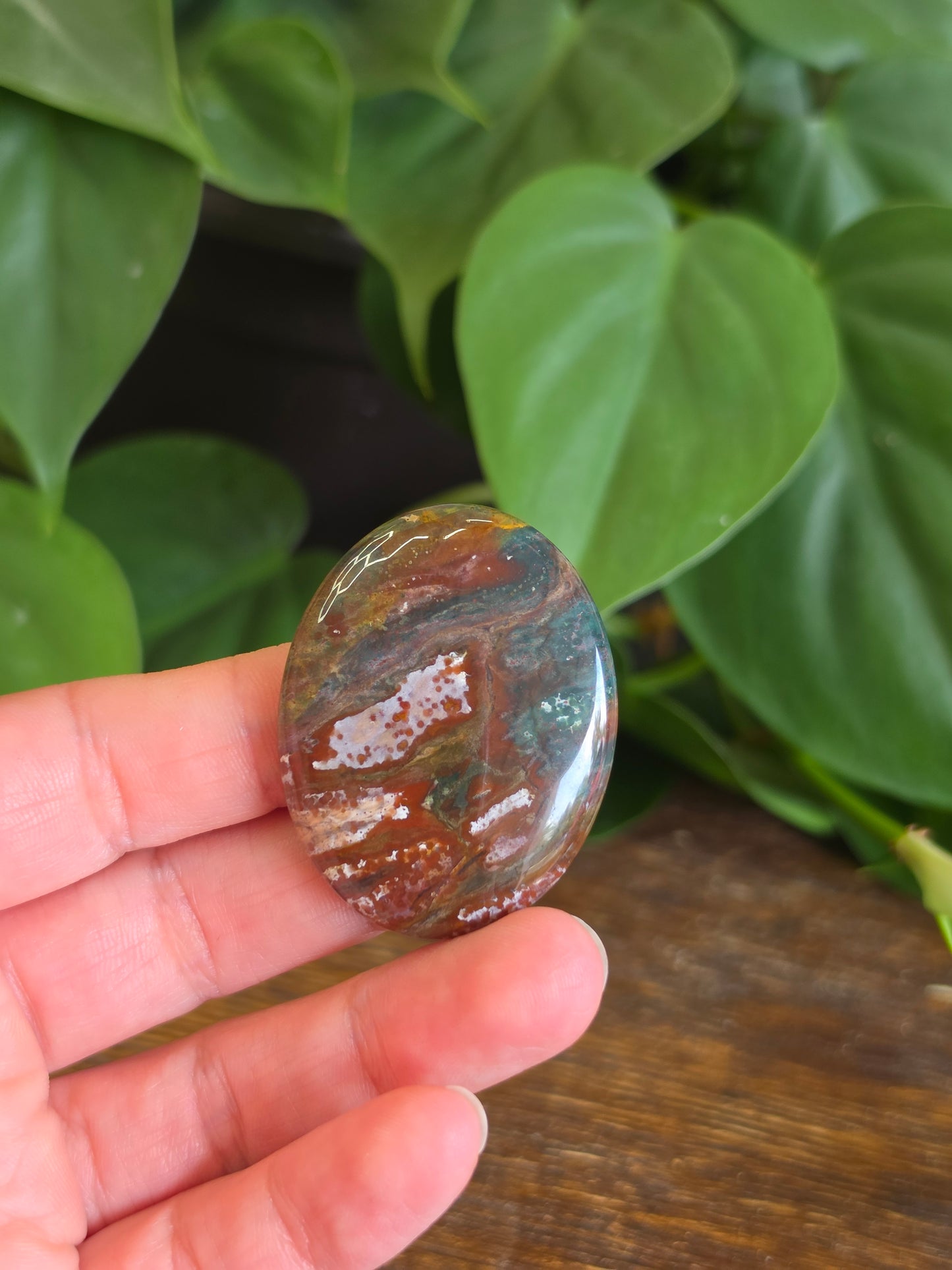 Colorful Jasper Crystal Worry Stone