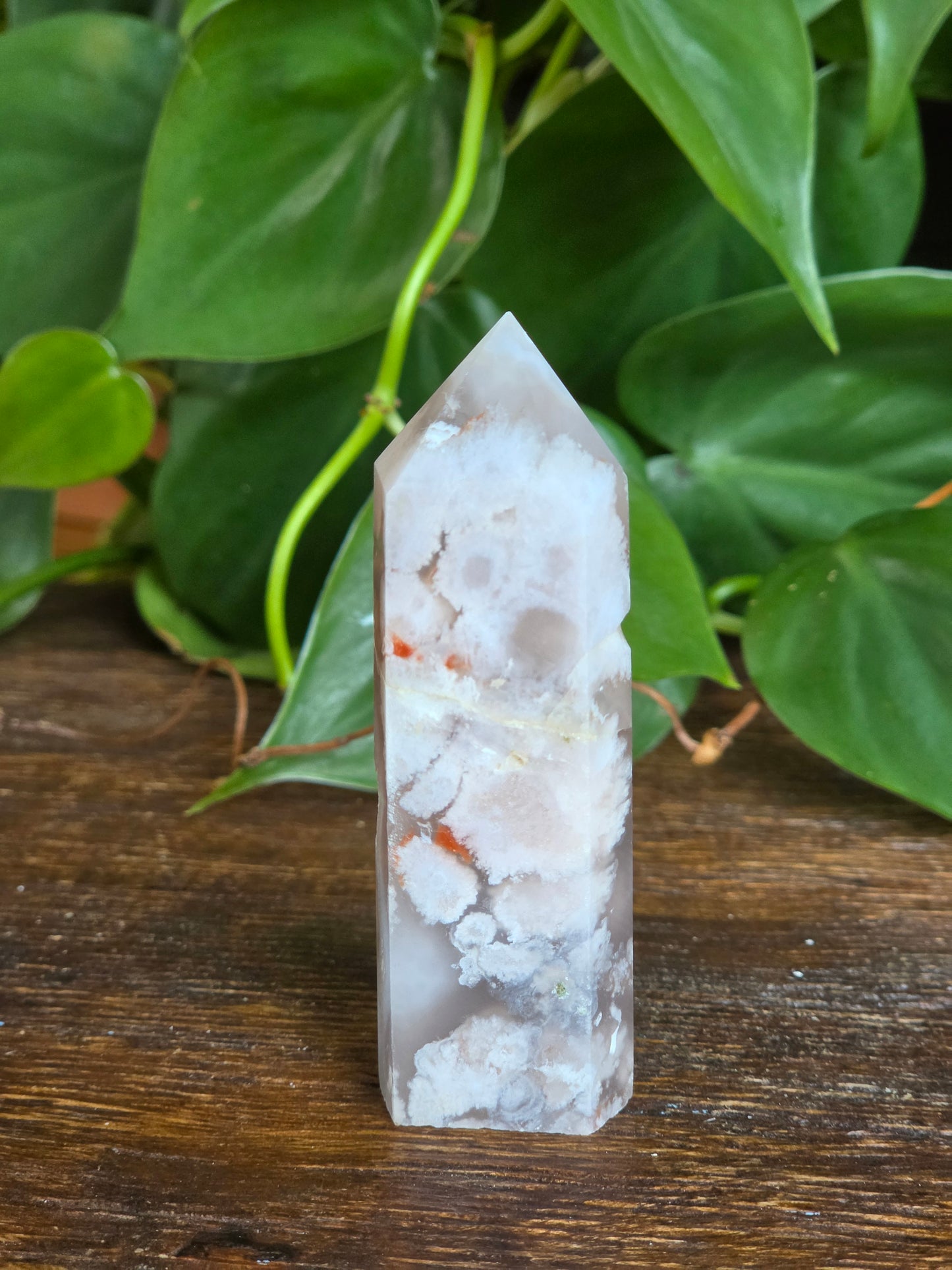 Flower Agate Crystal Point Tower "C"