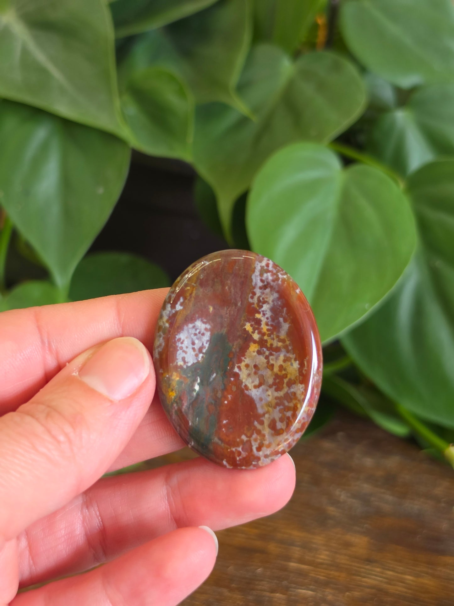 Colorful Jasper Crystal Worry Stone