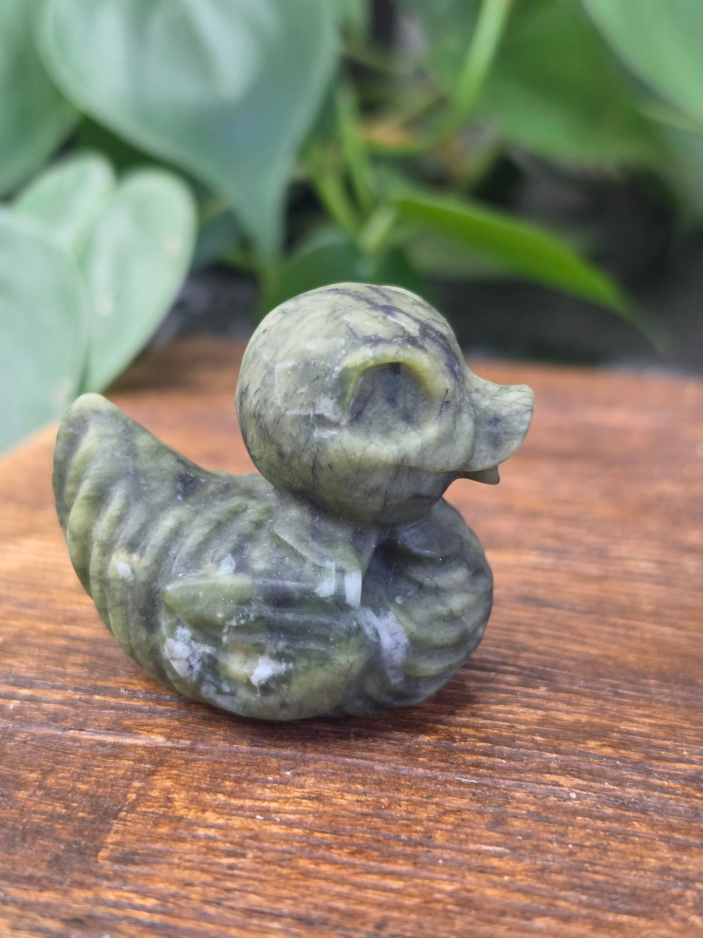 Serpentine Skeleton Duck Carving "A"