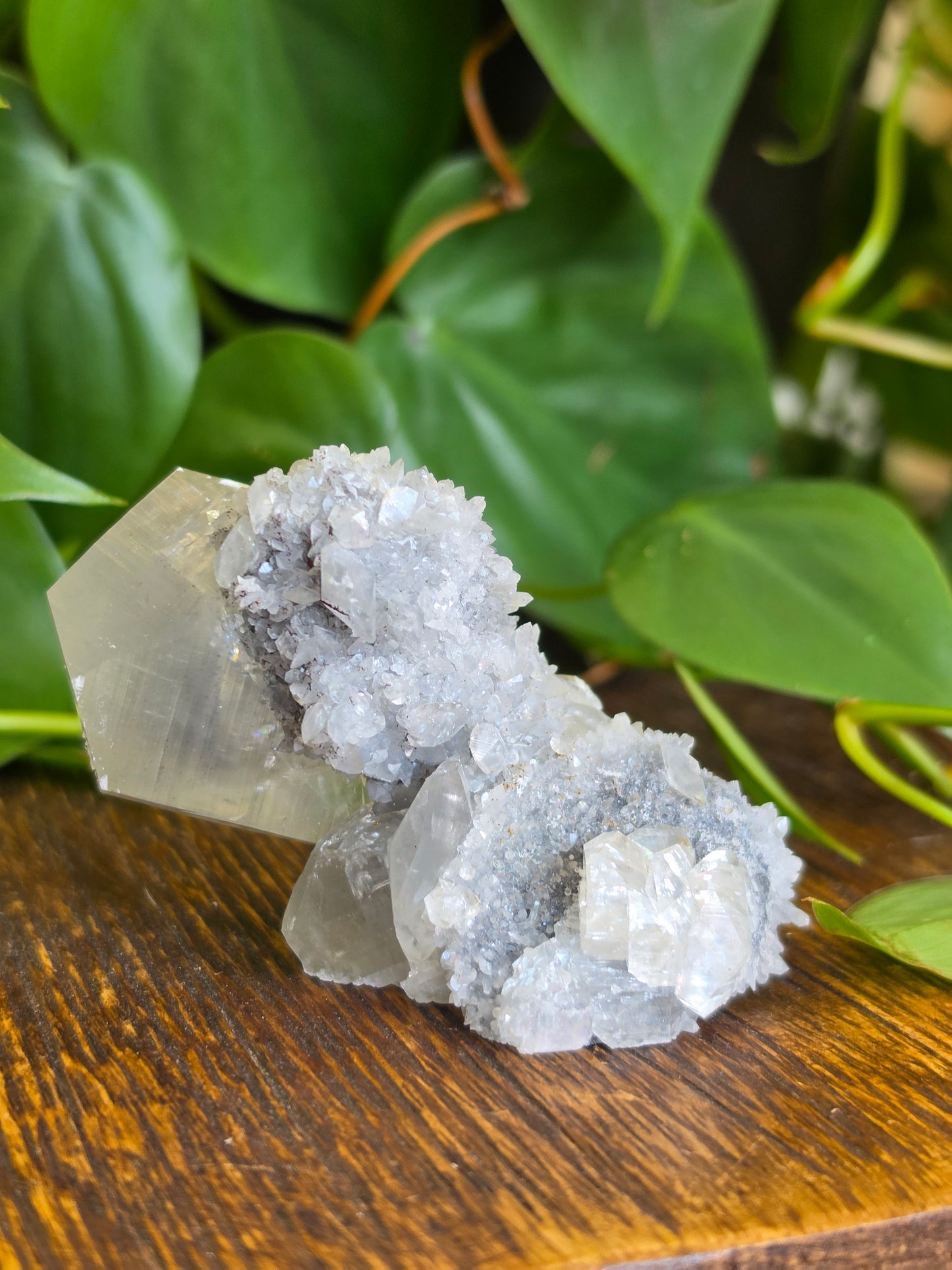 Calcite on Gray Druzy Matrix Specimen