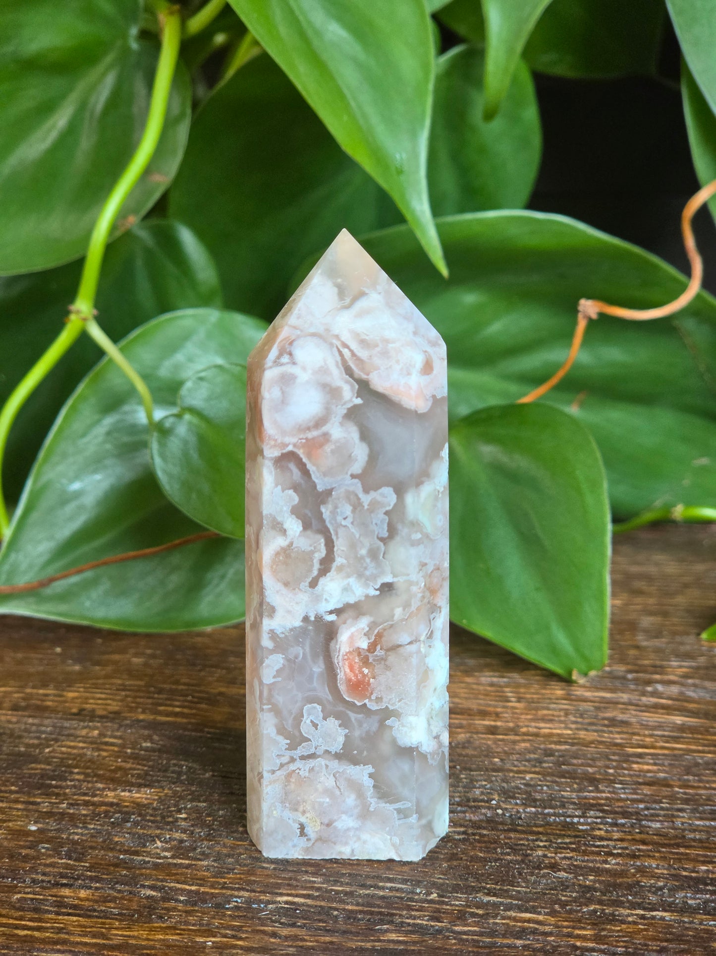 Flower Agate Crystal Point Tower "B"